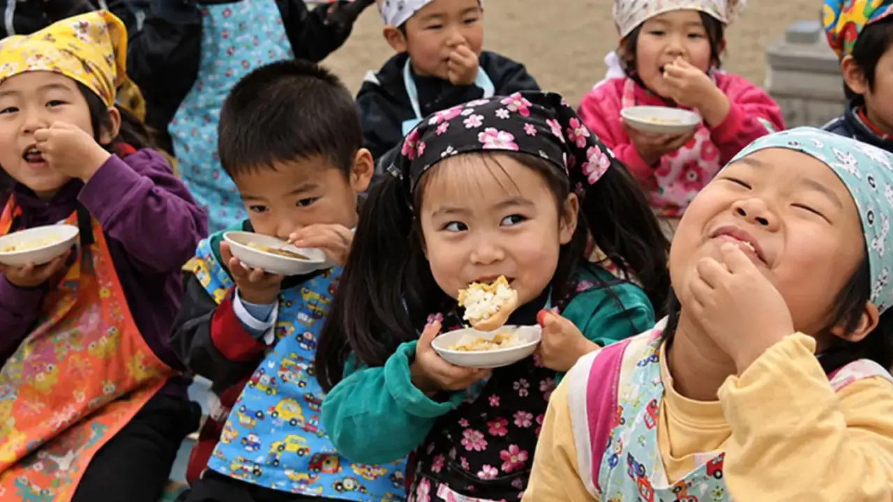 親子で杵を持って餅つき体験